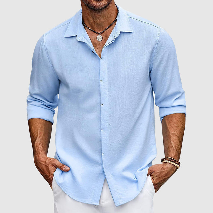 Chemise en lin de haute qualité pour hommes, dans des couleurs élégantes