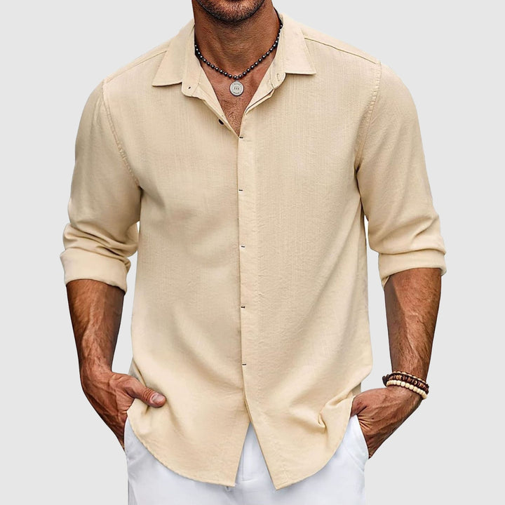 Chemise en lin de haute qualité pour hommes, dans des couleurs élégantes