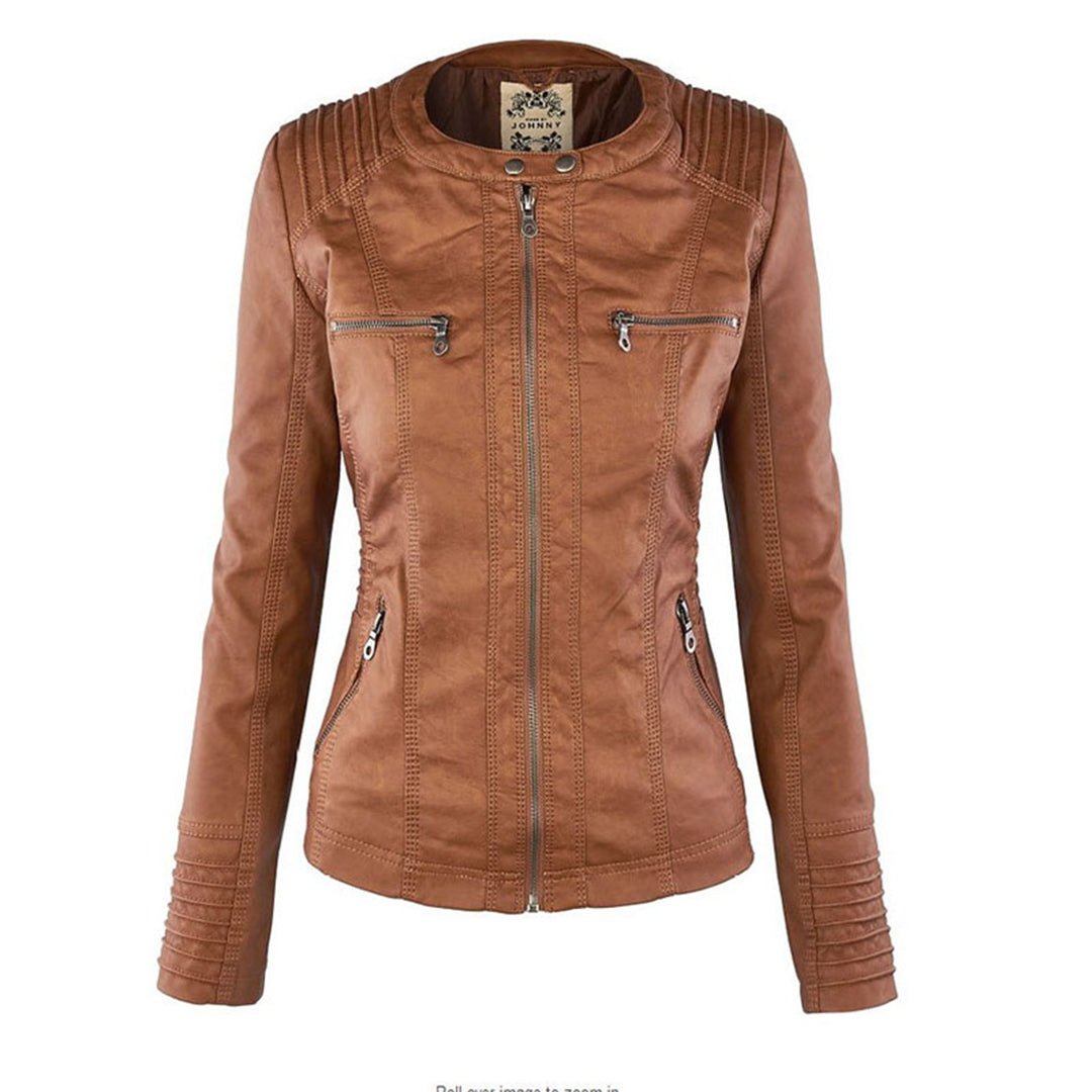 Veste en cuir Eleganza Thermal Chic