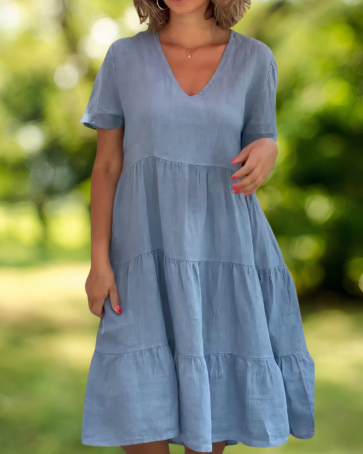 LUCINE - Robe en coton et lin