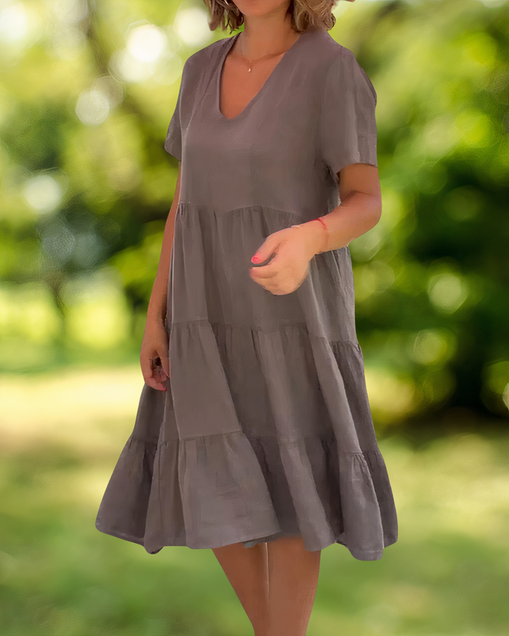 LUCINE - Robe en coton et lin