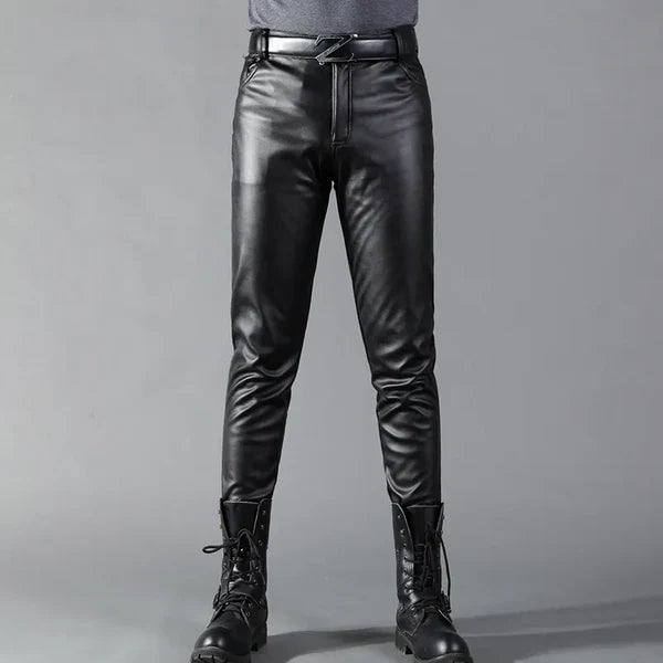 Pantalon slim pour homme en cuir végétalien - Narak