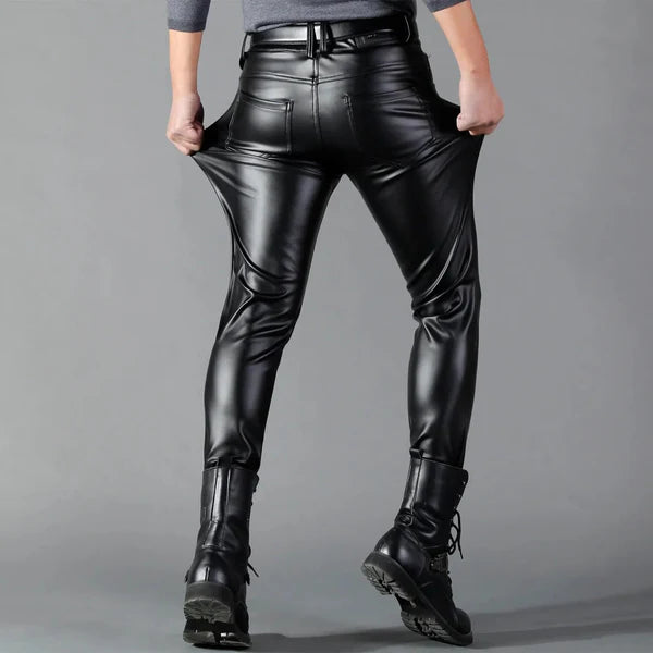 Pantalon slim pour homme en cuir végétalien - Narak