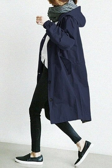 Trench oversize pour femme avec capuche légère - Simona