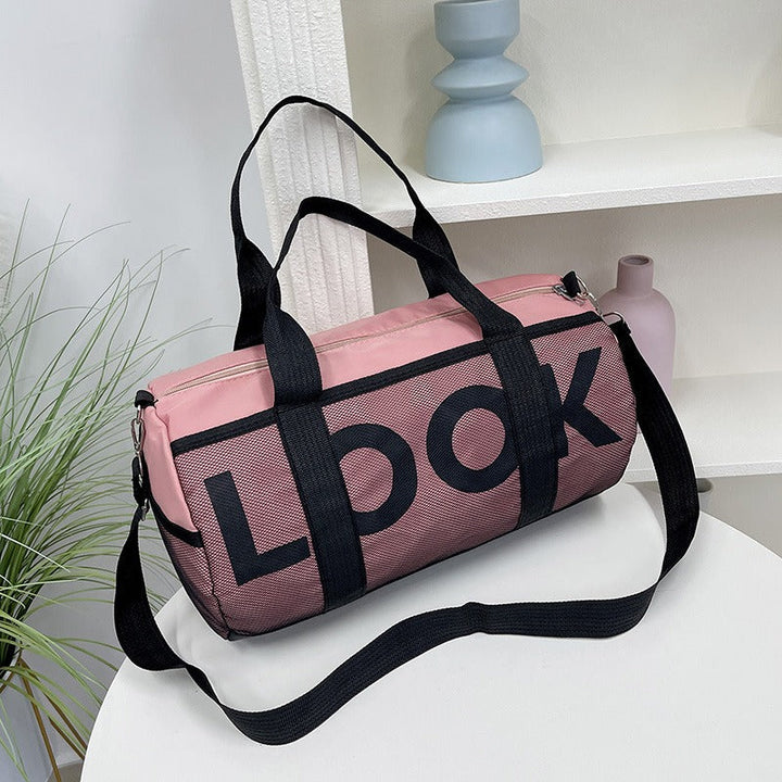 Sac de sport pour femmes avec compartiment séparé et design cylindrique - Lía