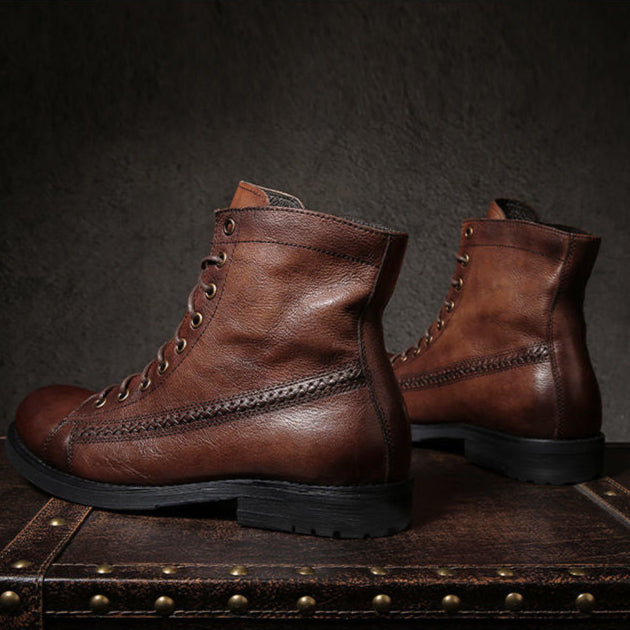 Bottes en cuir vintage pour homme - Pierre