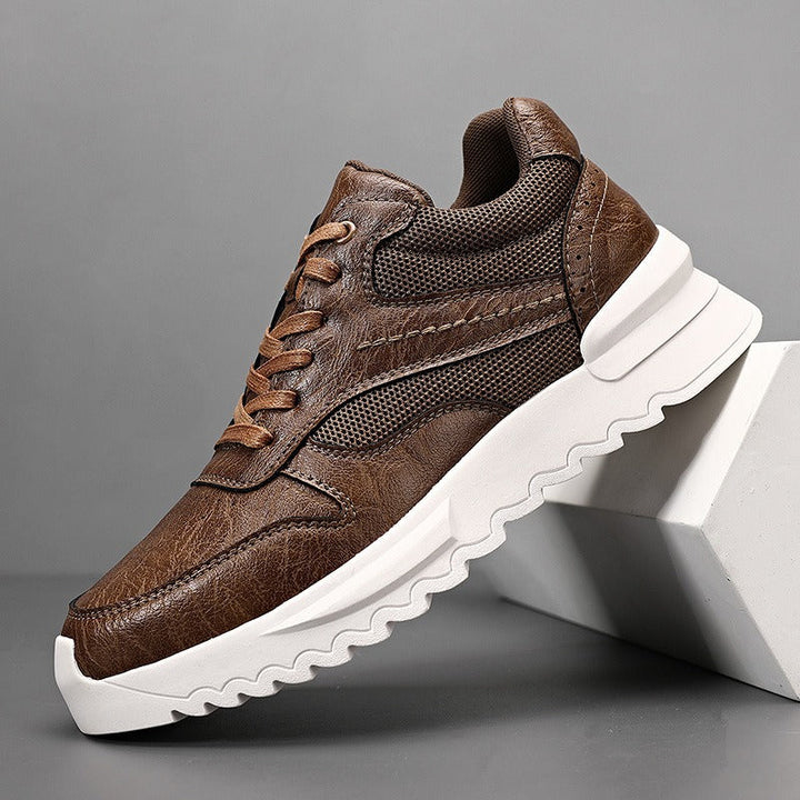 Baskets homme en cuir synthétique à semelle épaisse - Mateo