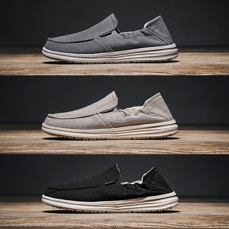 Mocassins pour hommes en toile respirante à enfiler - Bruno