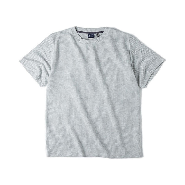 T-shirt blanc gaufré à manches courtes pour hommes - Brando