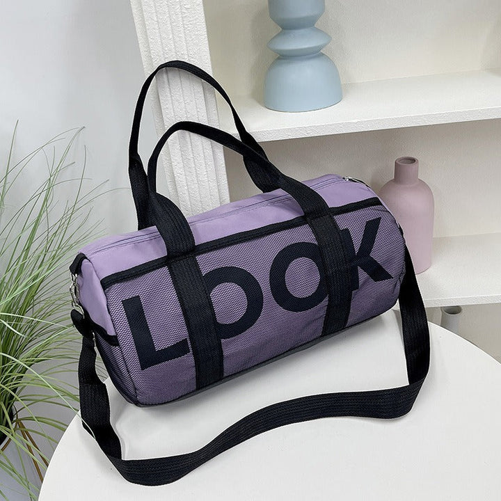 Sac de sport pour femmes avec compartiment séparé et design cylindrique - Lía