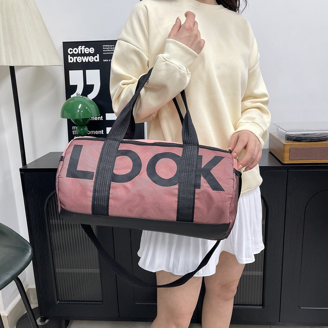 Sac de sport pour femmes avec compartiment séparé et design cylindrique - Lía