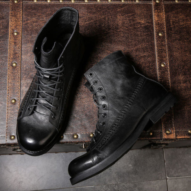 Bottes en cuir vintage pour homme - Pierre