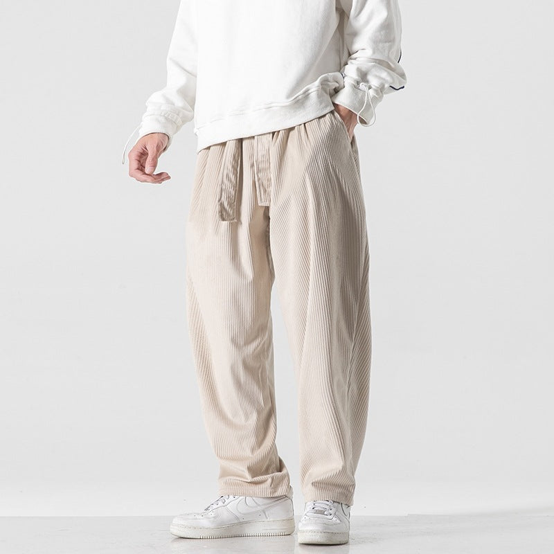 Pantalon homme en velours côtelé baggy - Fabrizio