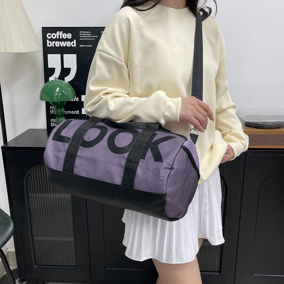 Sac de sport pour femmes avec compartiment séparé et design cylindrique - Lía
