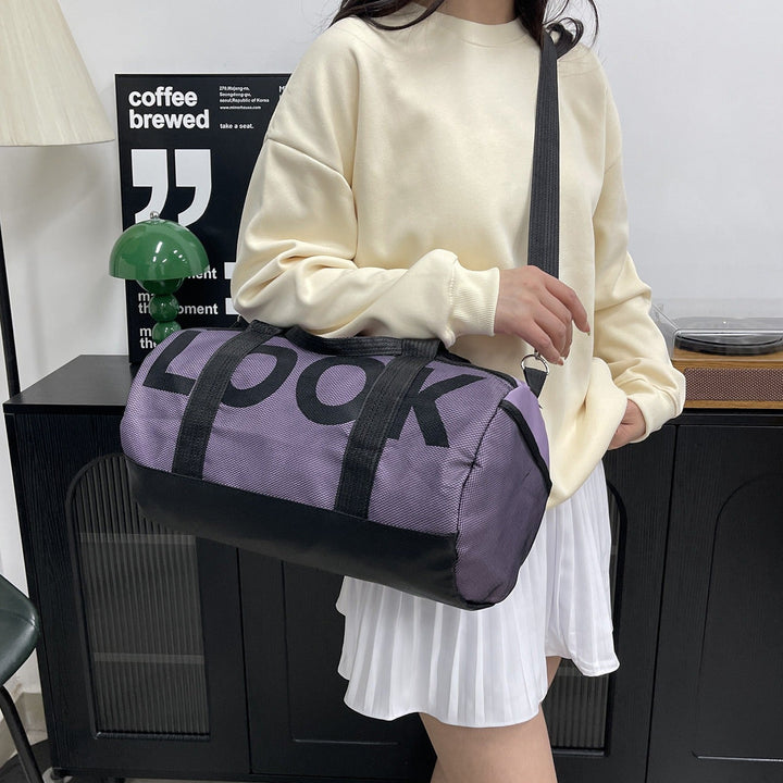 Sac de sport pour femmes avec compartiment séparé et design cylindrique - Lía