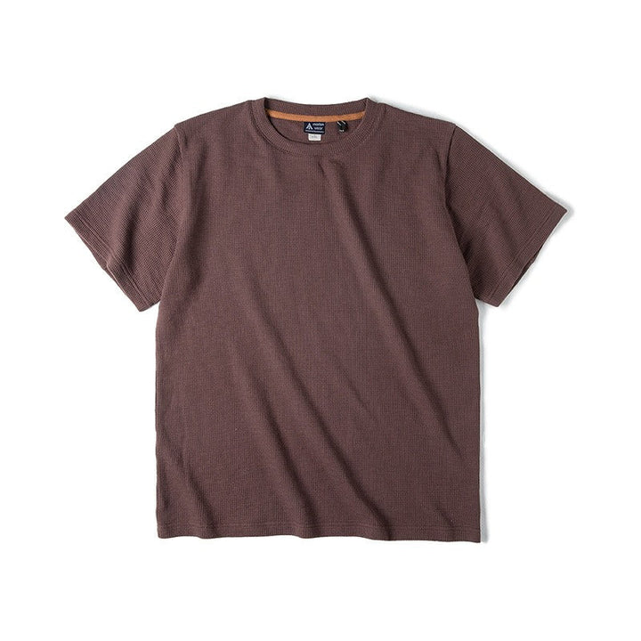 T-shirt blanc gaufré à manches courtes pour hommes - Brando