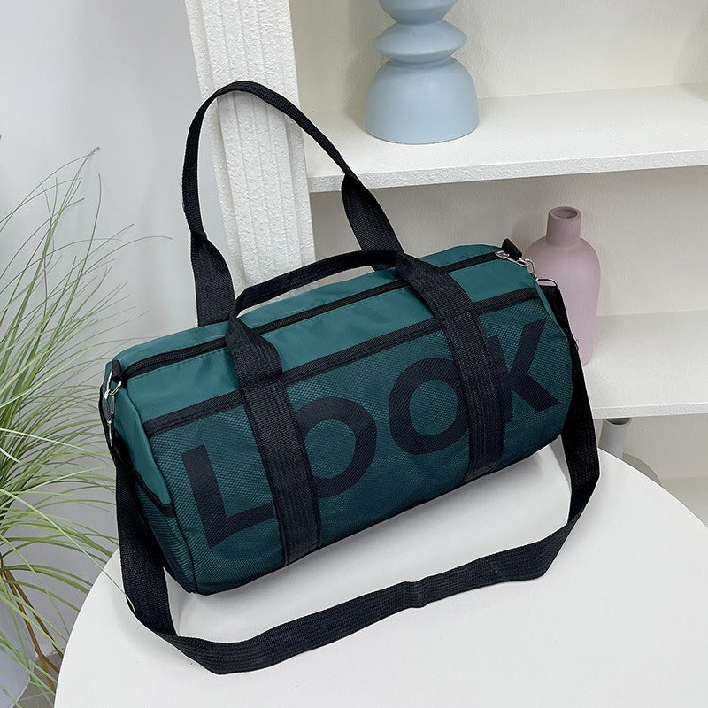 Sac de sport pour femmes avec compartiment séparé et design cylindrique - Lía