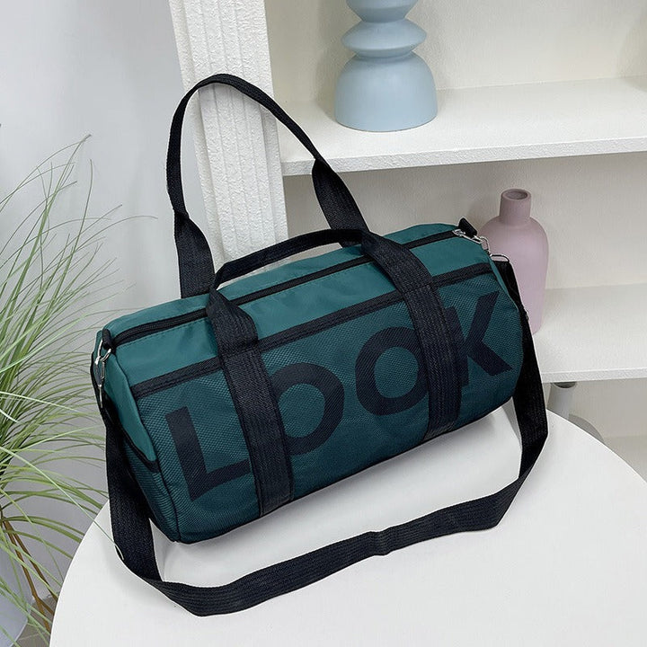 Sac de sport pour femmes avec compartiment séparé et design cylindrique - Lía