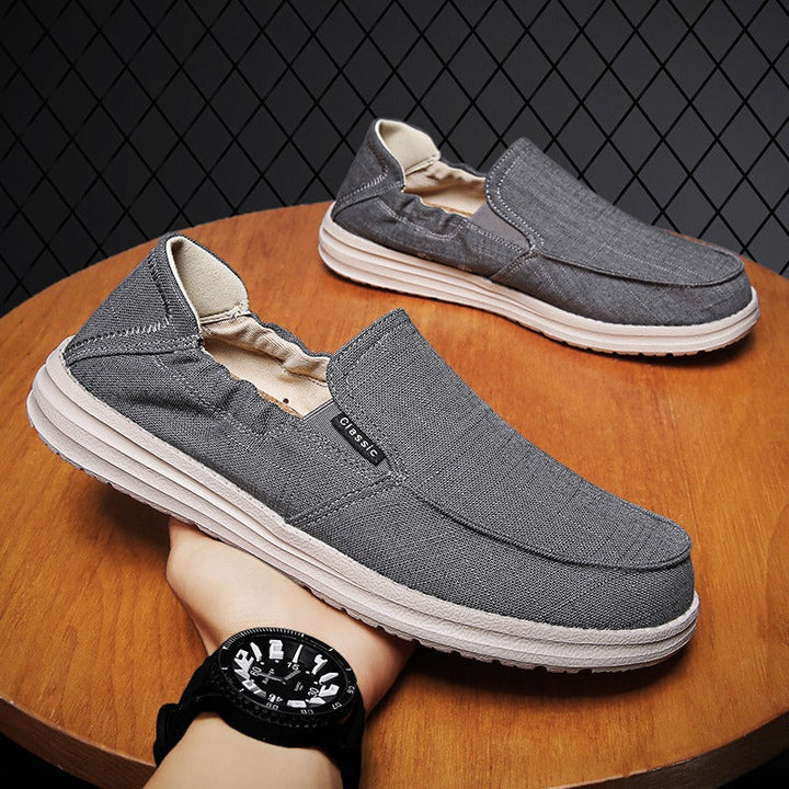 Mocassins pour hommes en toile respirante à enfiler - Bruno