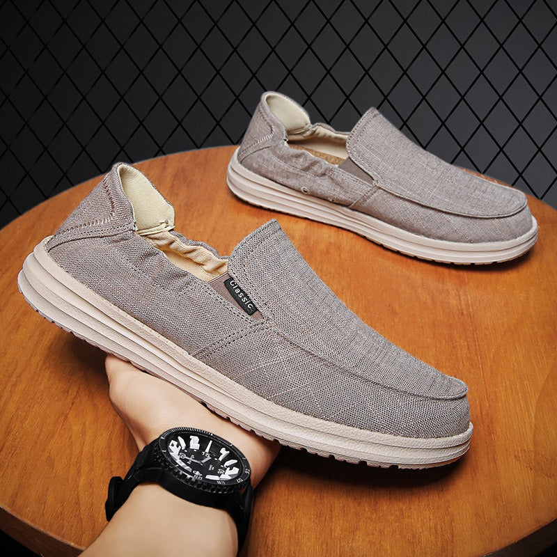 Mocassins pour hommes en toile respirante à enfiler - Bruno