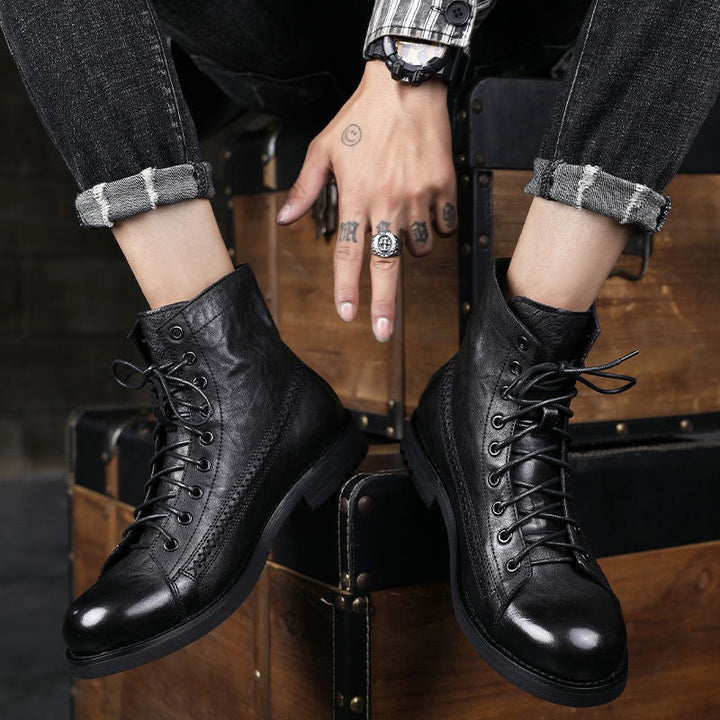 Bottes en cuir vintage pour homme - Pierre