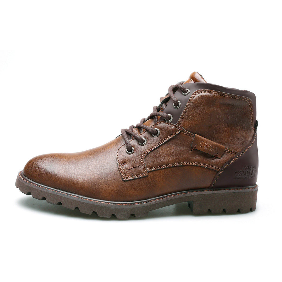 Bottes en cuir pour hommes avec semelles antidérapantes - Jason