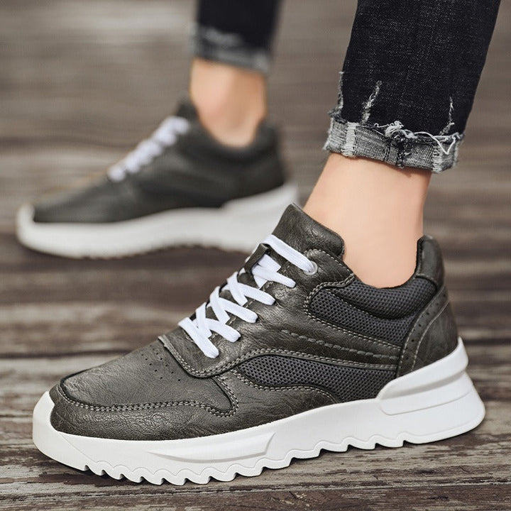 Baskets homme en cuir synthétique à semelle épaisse - Mateo