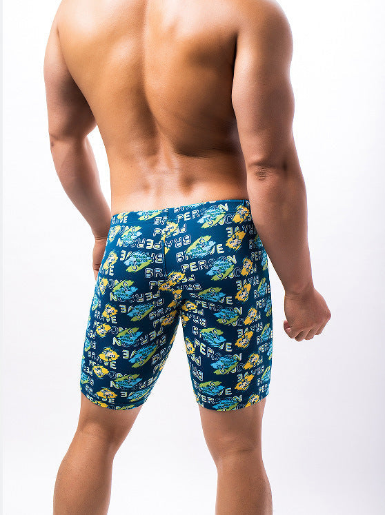 Short de bain de sport imprimé pour hommes