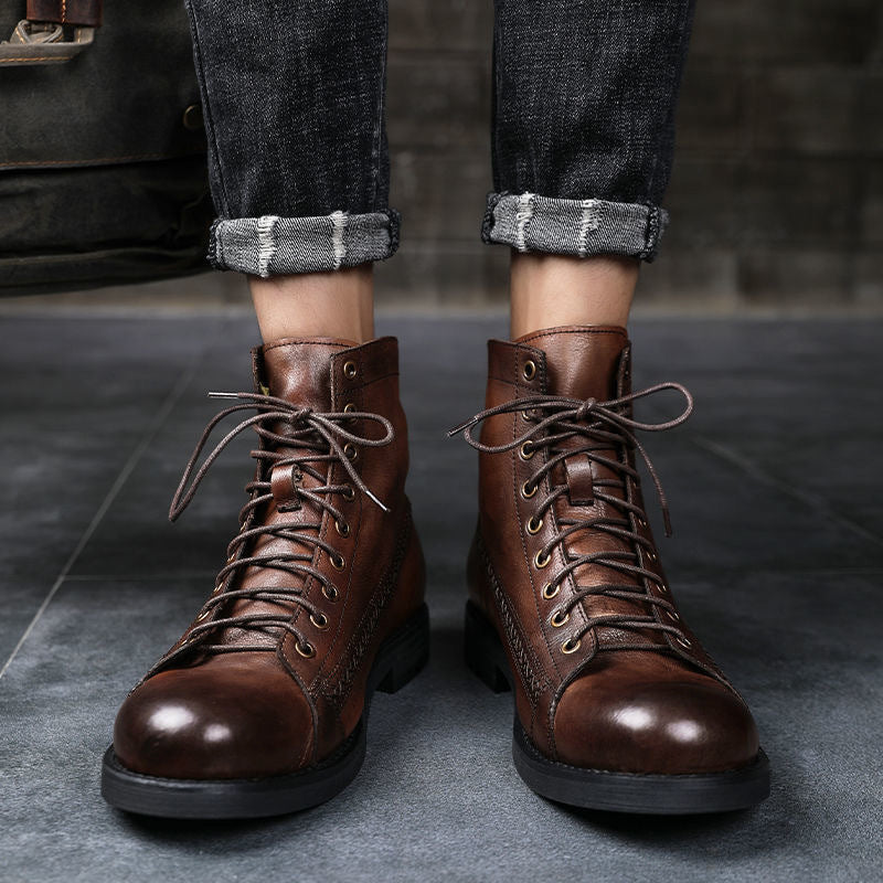 Bottes en cuir vintage pour homme - Pierre