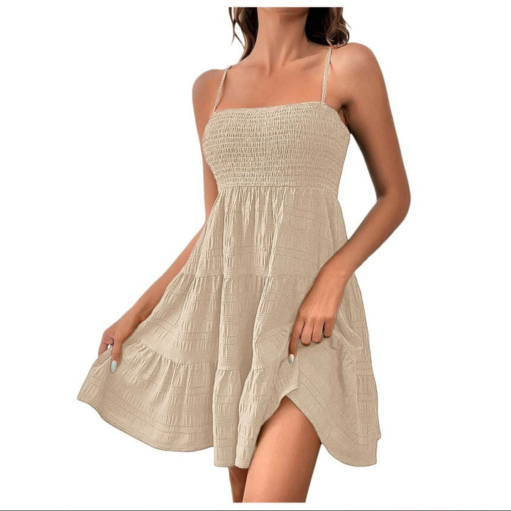 Robe courte sans manches avec volant vibrant - Melania