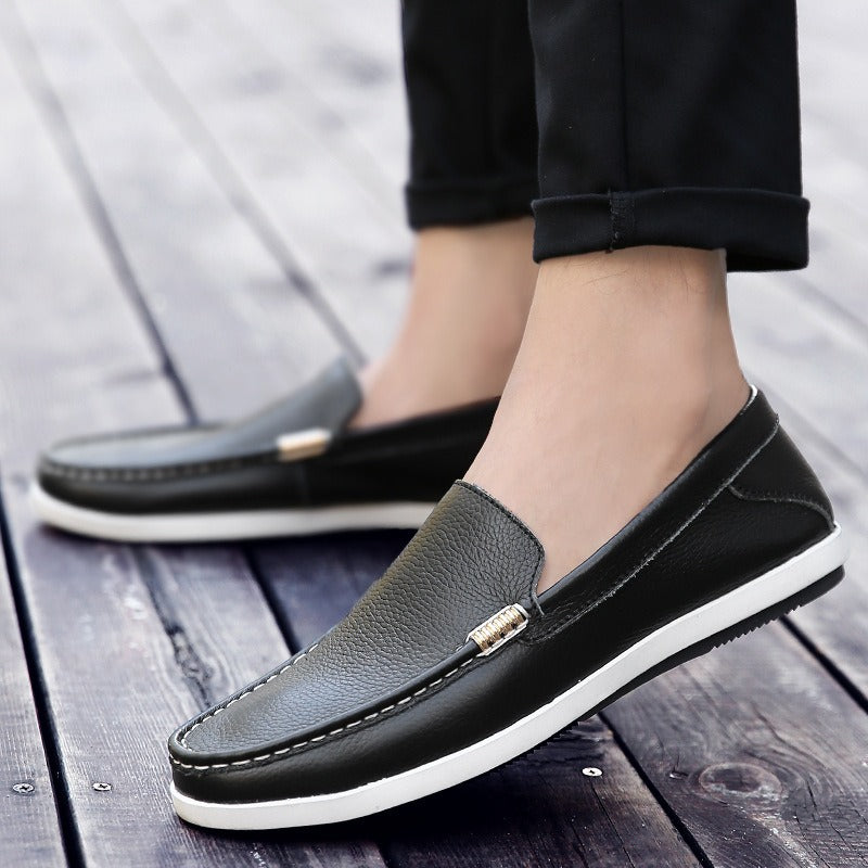 Mocassins pour hommes en cuir synthétique avec semelle souple style décontracté - Marcos