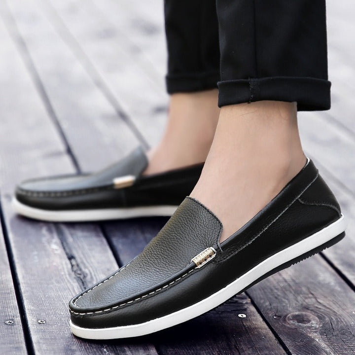 Mocassins pour hommes en cuir synthétique avec semelle souple style décontracté - Marcos