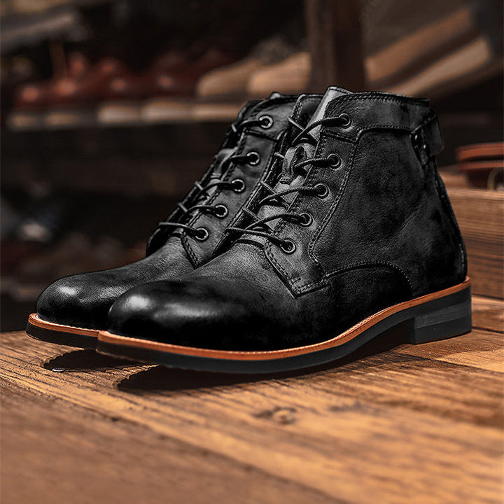 Bottes en cuir style vintage pour hommes - Xavi