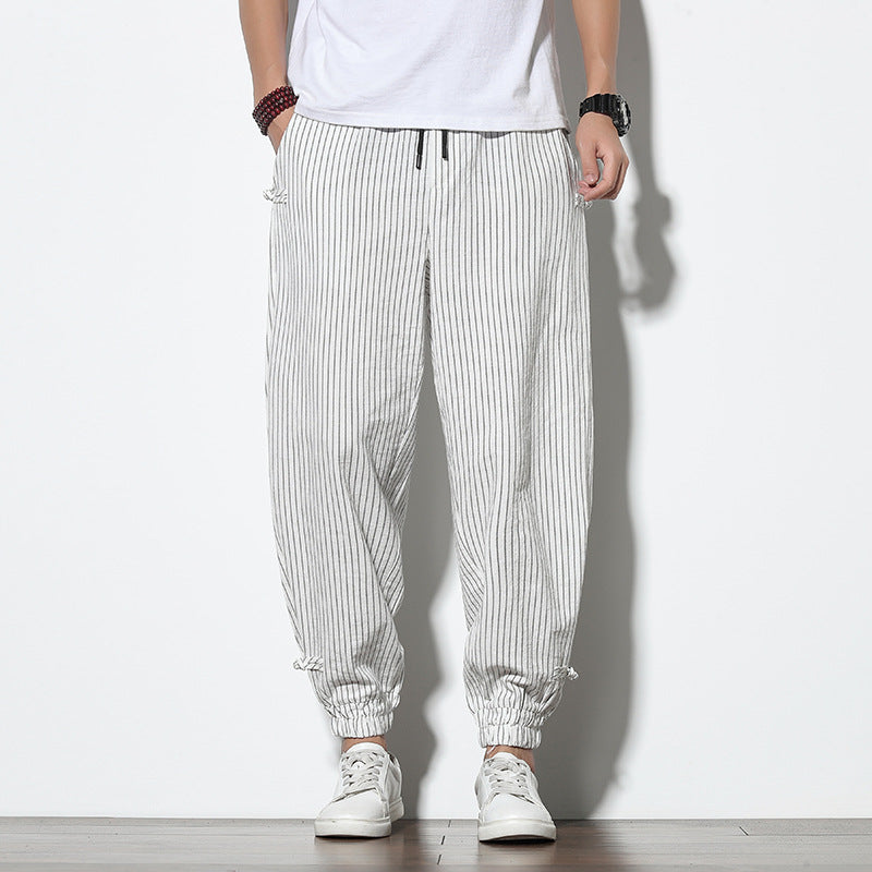 Pantalon imprimé rayé pour hommes - Matteo