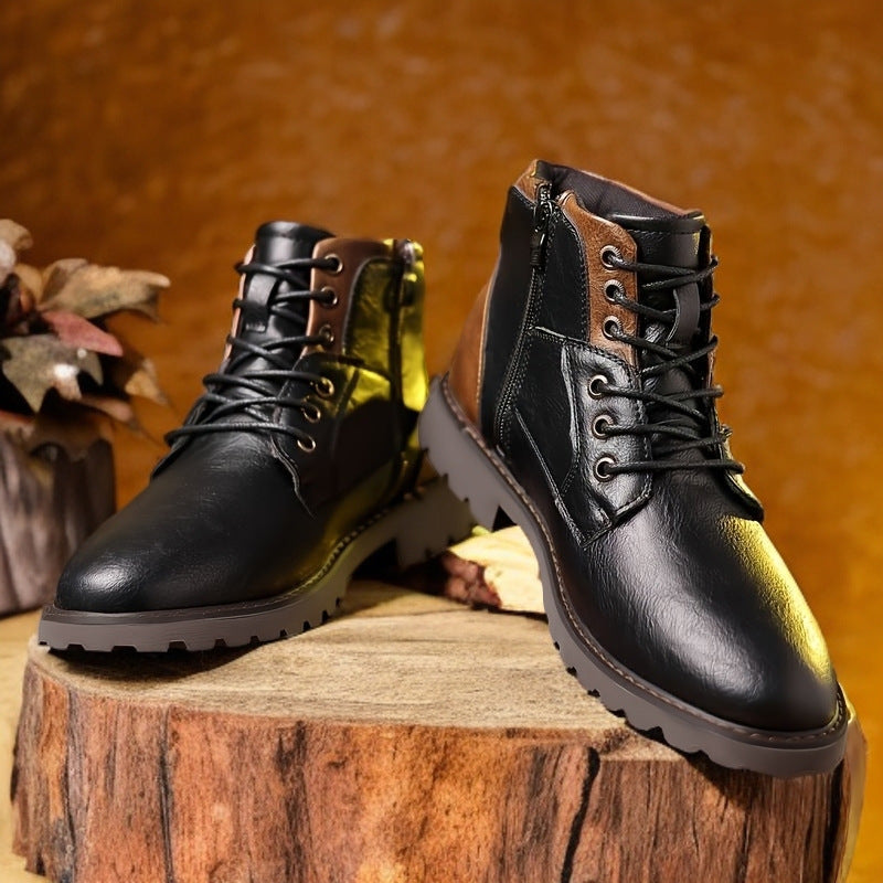 Bottes en cuir pour hommes avec semelles antidérapantes - Jason