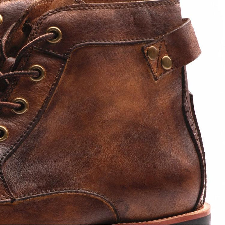 Bottes en cuir style vintage pour hommes - Xavi