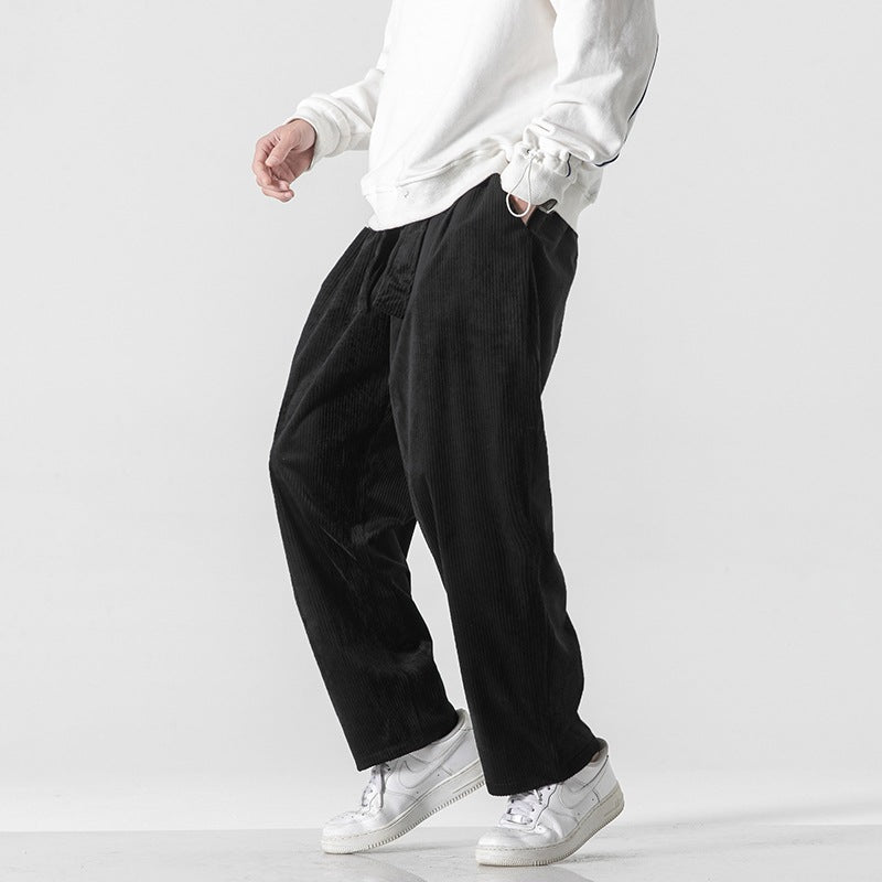 Pantalon homme en velours côtelé baggy - Fabrizio