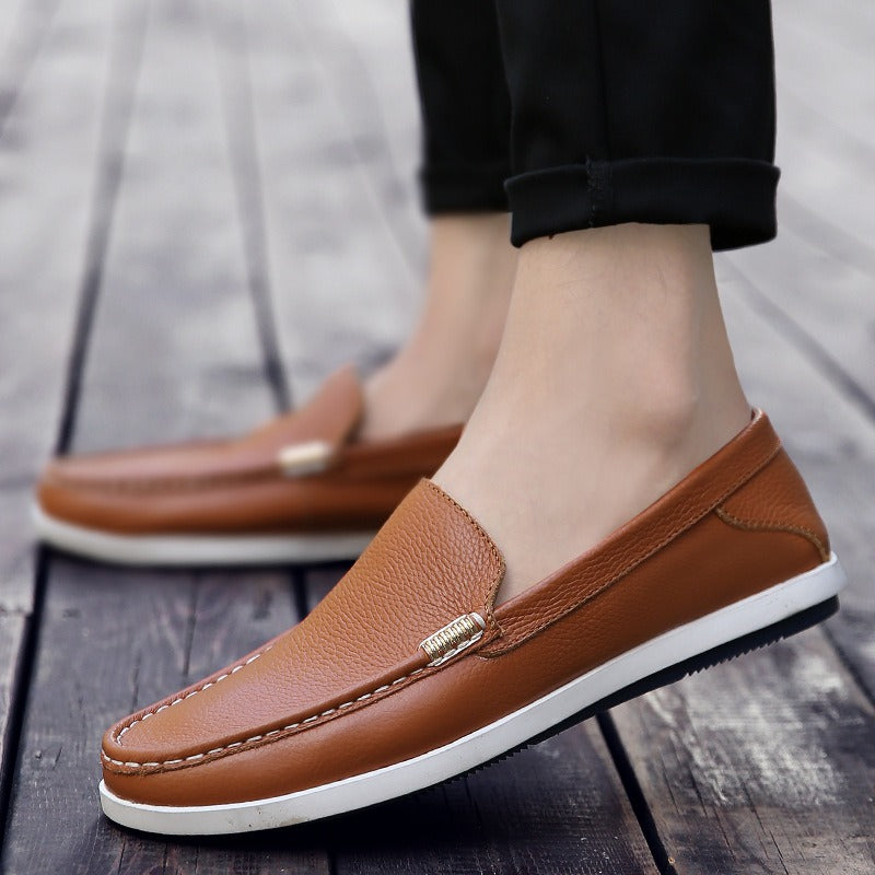 Mocassins pour hommes en cuir synthétique avec semelle souple style décontracté - Marcos