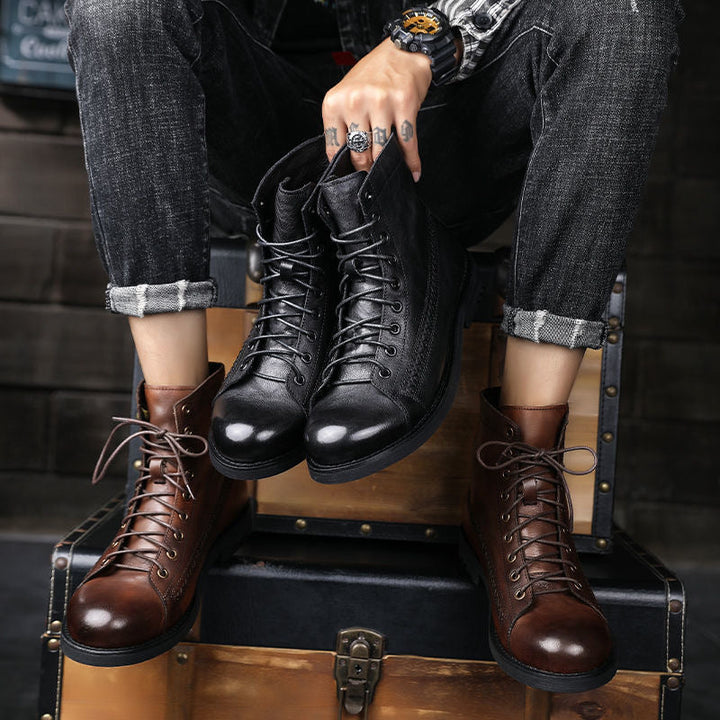 Bottes en cuir vintage pour homme - Pierre