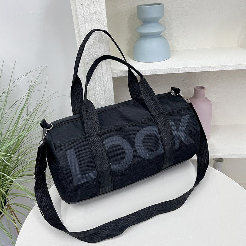 Sac de sport pour femmes avec compartiment séparé et design cylindrique - Lía