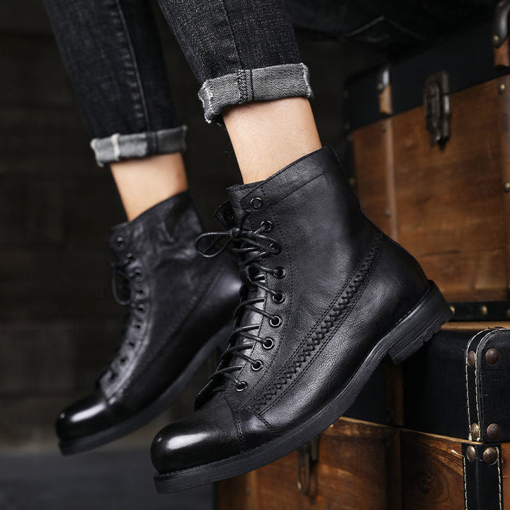 Bottes en cuir vintage pour homme - Pierre