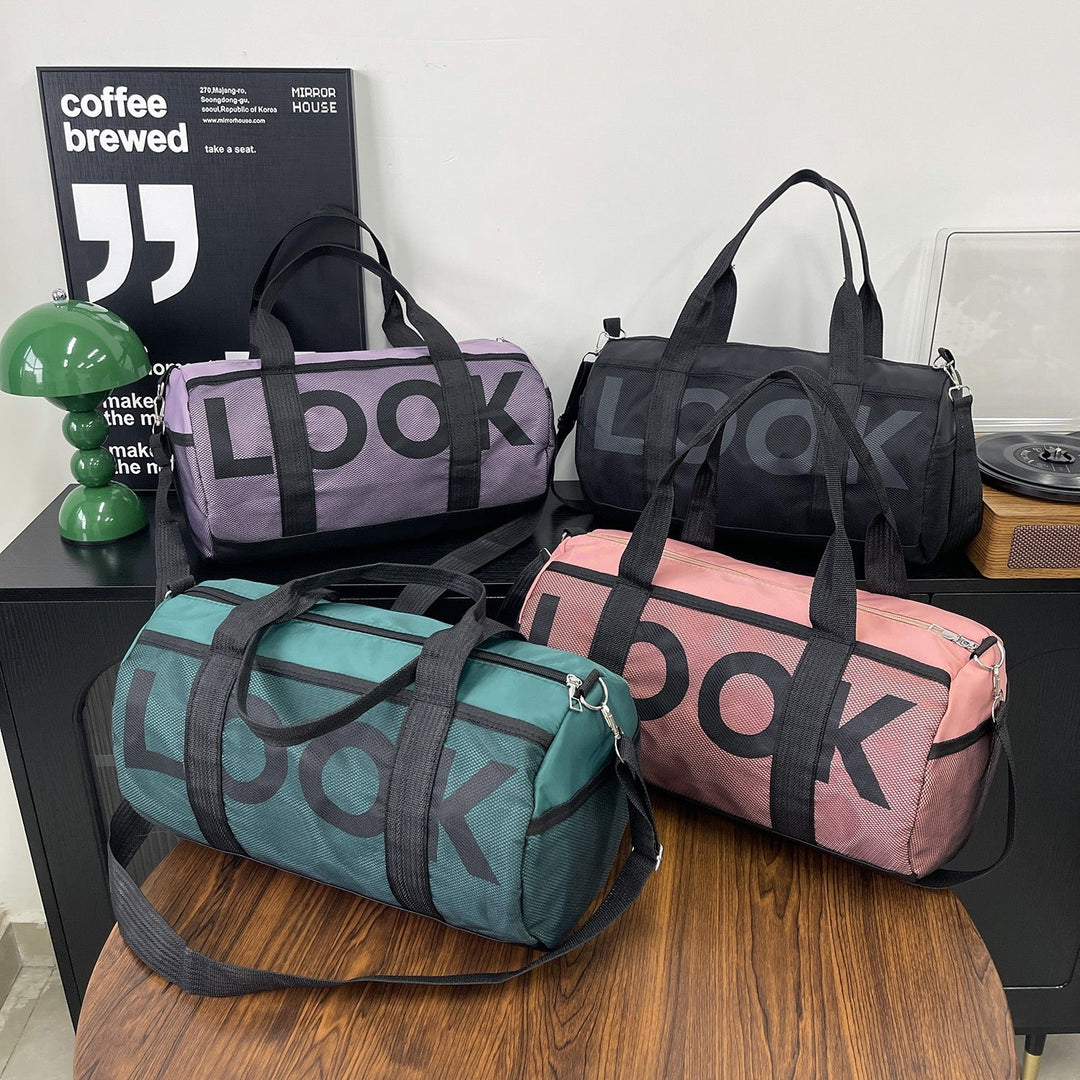 Sac de sport pour femmes avec compartiment séparé et design cylindrique - Lía