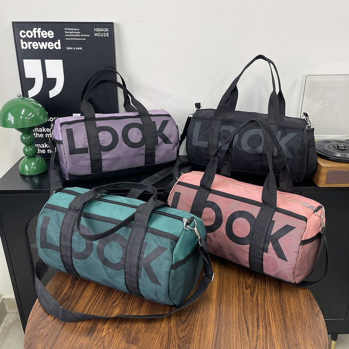 Sac de sport pour femmes avec compartiment séparé et design cylindrique - Lía