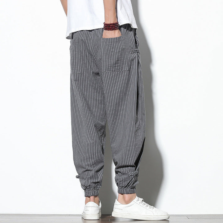Pantalon imprimé rayé pour hommes - Matteo