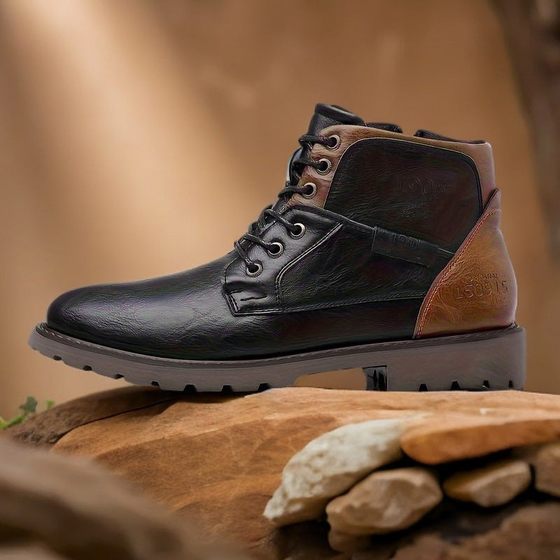 Bottes en cuir pour hommes avec semelles antidérapantes - Jason