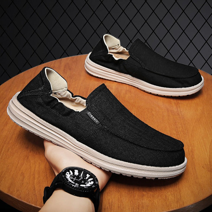 Mocassins pour hommes en toile respirante à enfiler - Bruno