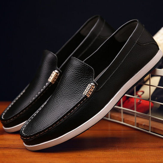 Mocassins pour hommes en cuir synthétique avec semelle souple style décontracté - Marcos