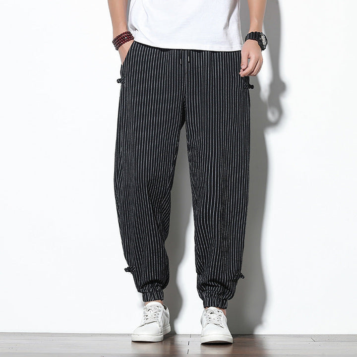 Pantalon imprimé rayé pour hommes - Matteo