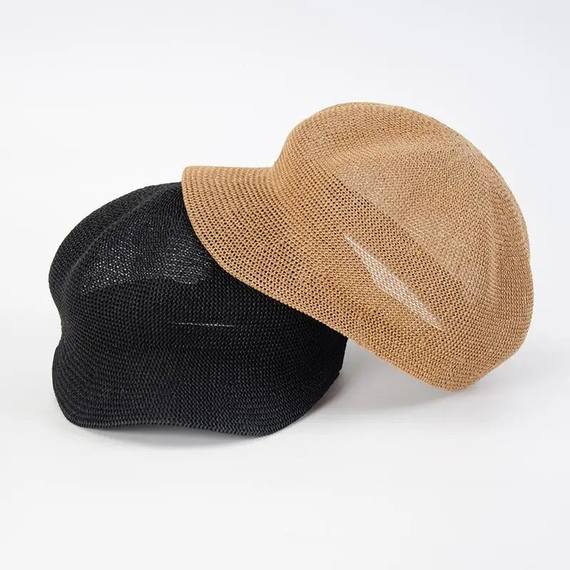 béret octogonal femmes chapeau de soleil