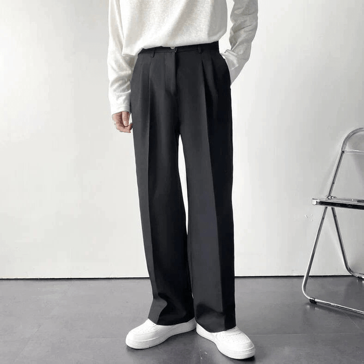 Pantalon droit à pinces pour homme - Marcelo
